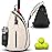 Ytonet Tennis Bag, Tennis Sling Backpack Crossbody Water Resistant for Men Women, Compatible for Pickleball Badminton Rackets
