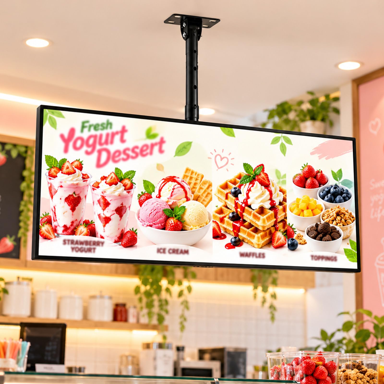 Panneau Menu Lumineux pour Restaurants et Cafés 60×70cm/23.62×27.56in