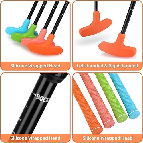 Miniatura 4 de 4 Pack Mini Golf Set, Golf Putter Men & Women Two-Way Golf Putter, RightLeft Handed Golf Club IndoorOutdoor