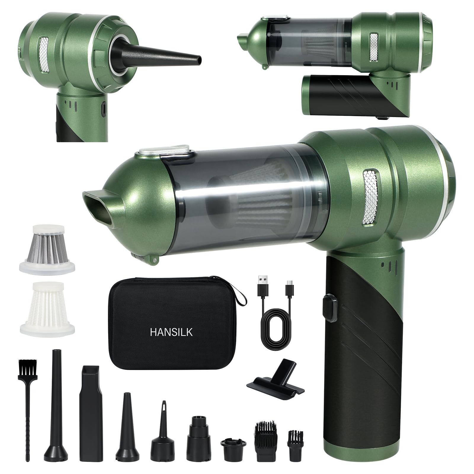 Aspirapolvere Portatile Senza Fili Robofun 4 In 1 – 25000Pa, Motore Brushless 105000 Giri/min, Batteria 6000mAh, Per Auto E Casa - 3