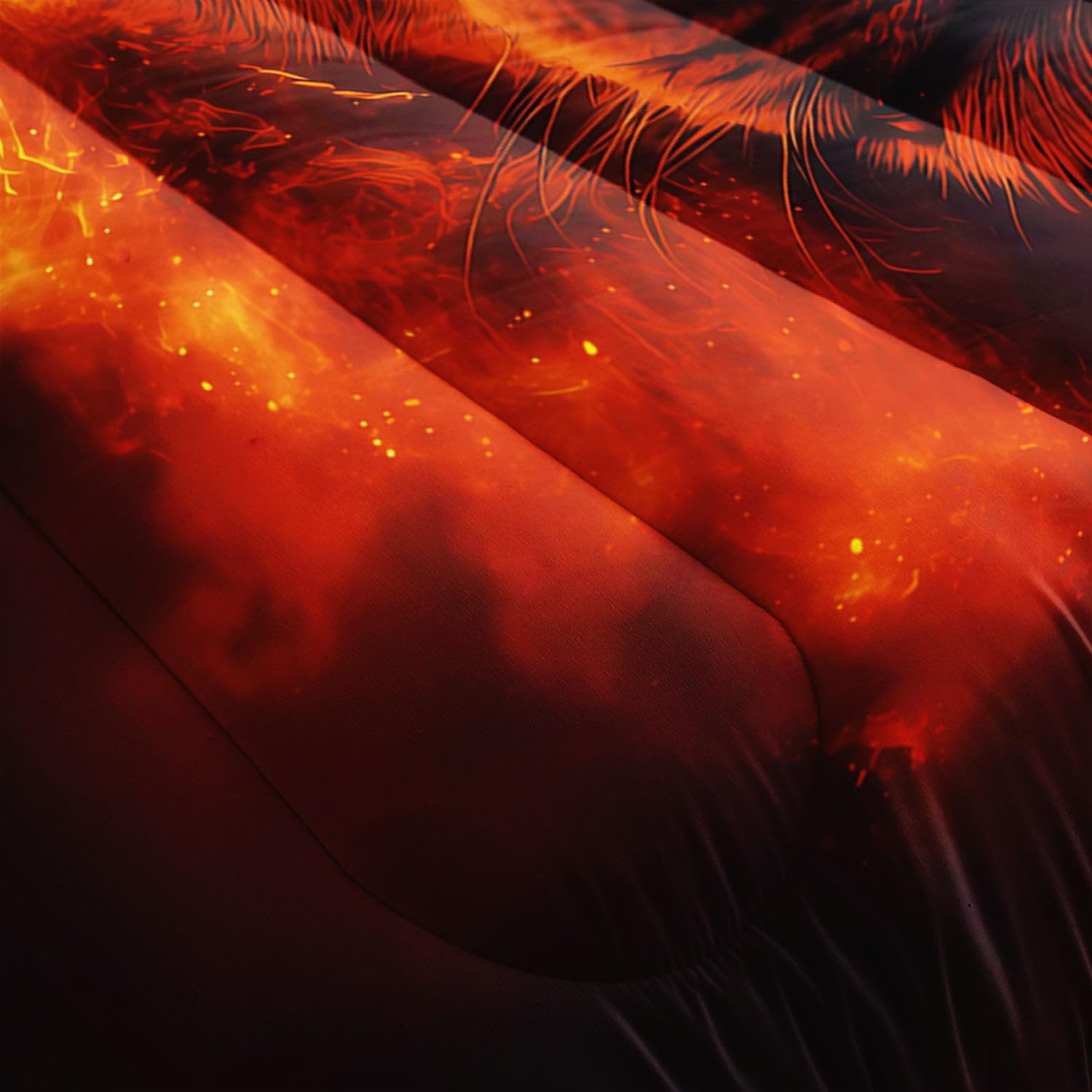 Lion Comforter Set Wild Animals Printed Bedding Set with 1 Comforter and 2 Pillowcases for Boys and Girls Bedroom All Season(Lion Twin) - Image 5