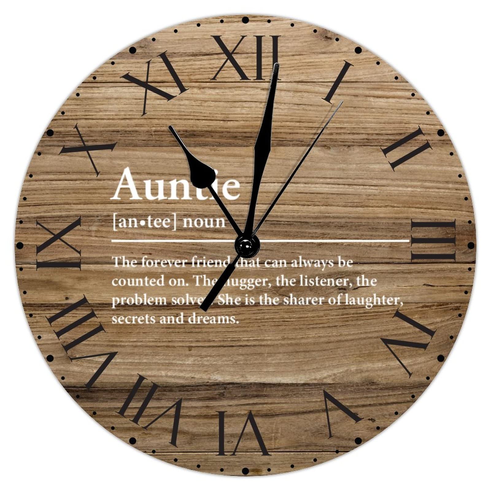 Horloge murale française décorative pour salon avec dictons inspirants rétro 30cm