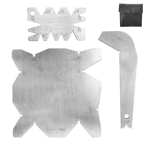 Miniatura 7 de JENSWILL 1 unidad de acero inoxidable calibre biselado hacha, medidor de ángulo de forma redonda, cuchillo buscador de ángulo de cuchillo hoja de