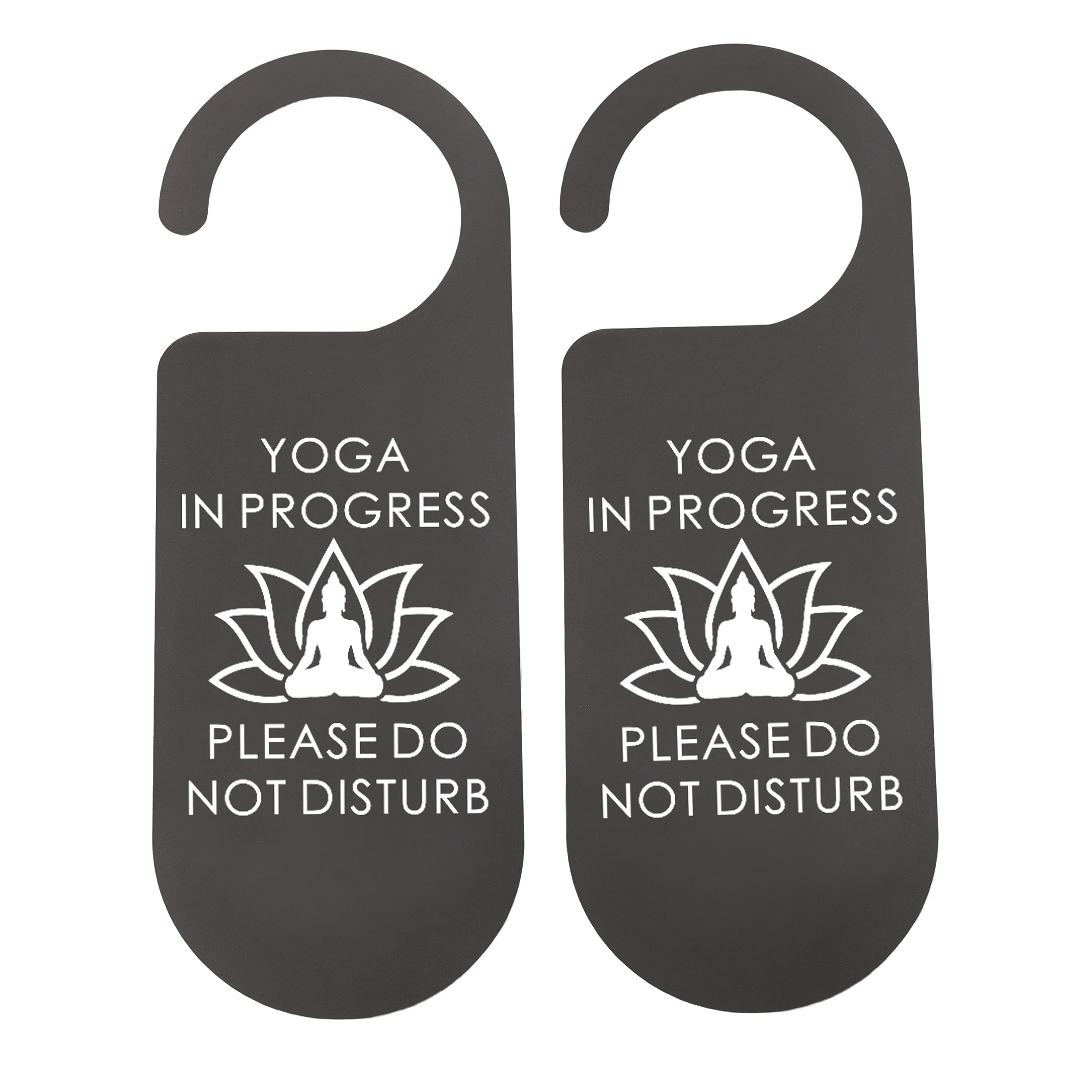Plaque de signalisation de porte Yoga In Progress ne pas déranger lot de deux CENWA