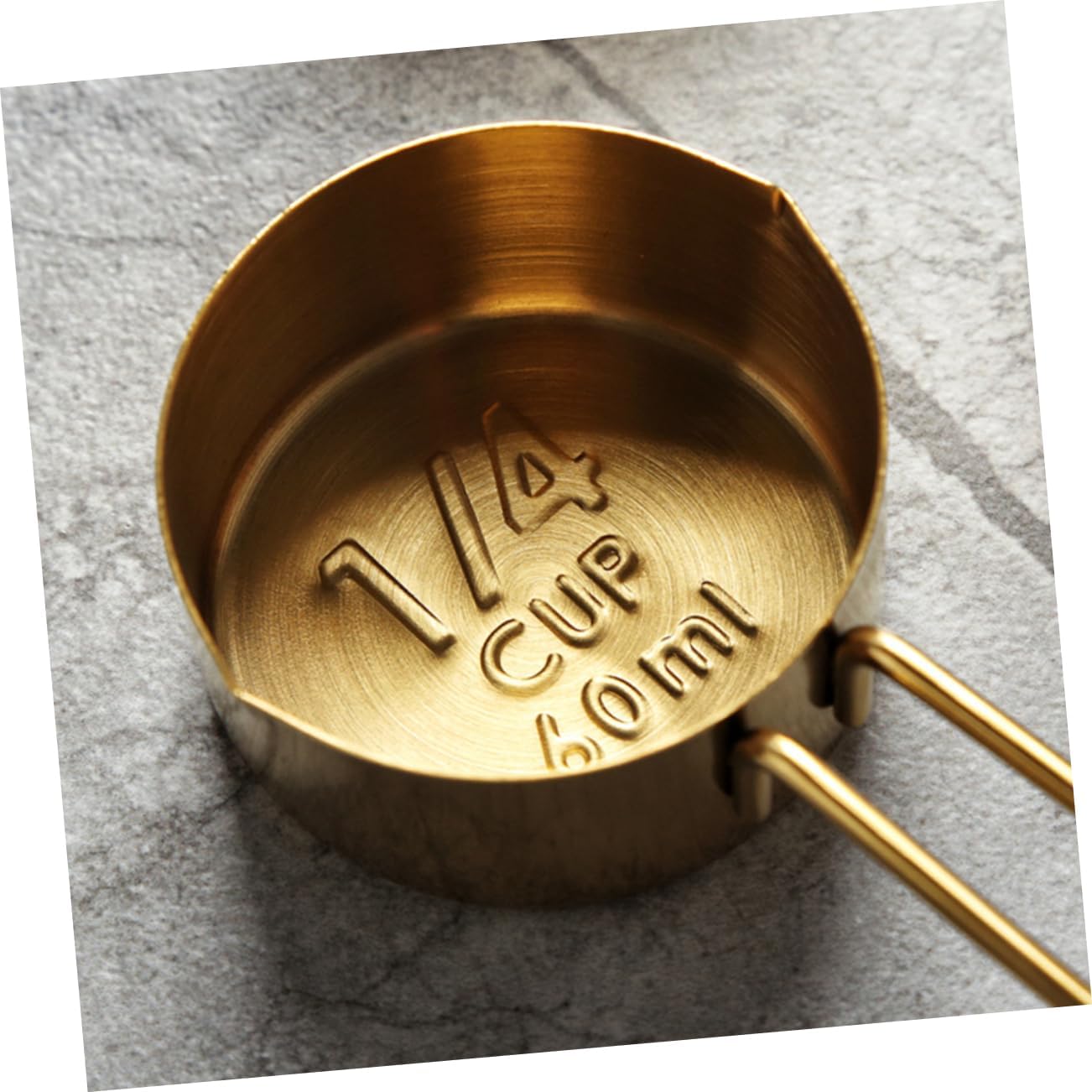 MAGICLULU 4pcs Gold Utensils Measuring Spoon Measuring Cup Kitchen Baking Utensils Multi-purpose Spoon