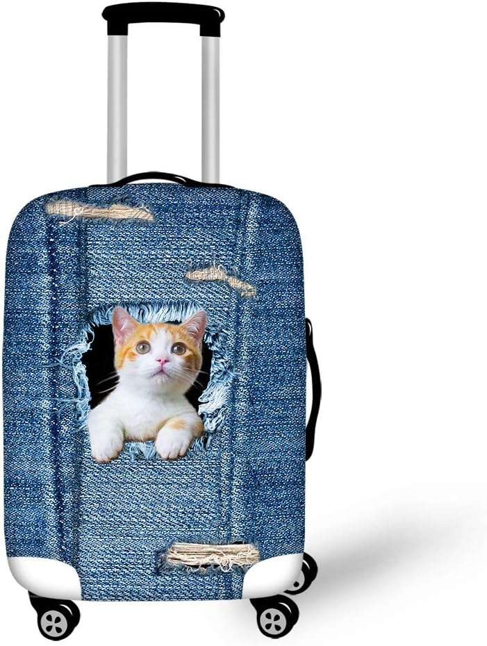 Luggage Protector Suitcase Cover Novelty Cute Animal Luggage Cover Anti-scratch Elastic Travel Suitcase Protector Fits 18-32 Inch (Polar bear, XL)
