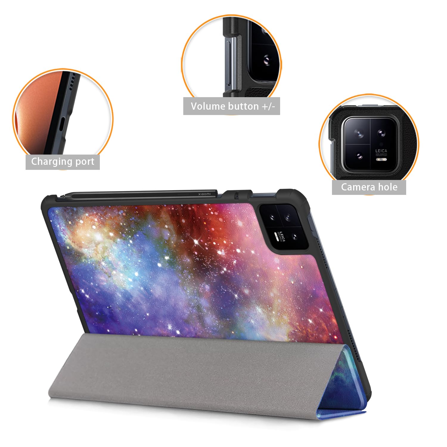 MuyDoux Hülle Für Xiaomi Pad 6/6 Pro 11 Zoll - Slim Case Mit Auto Wake/Sleep