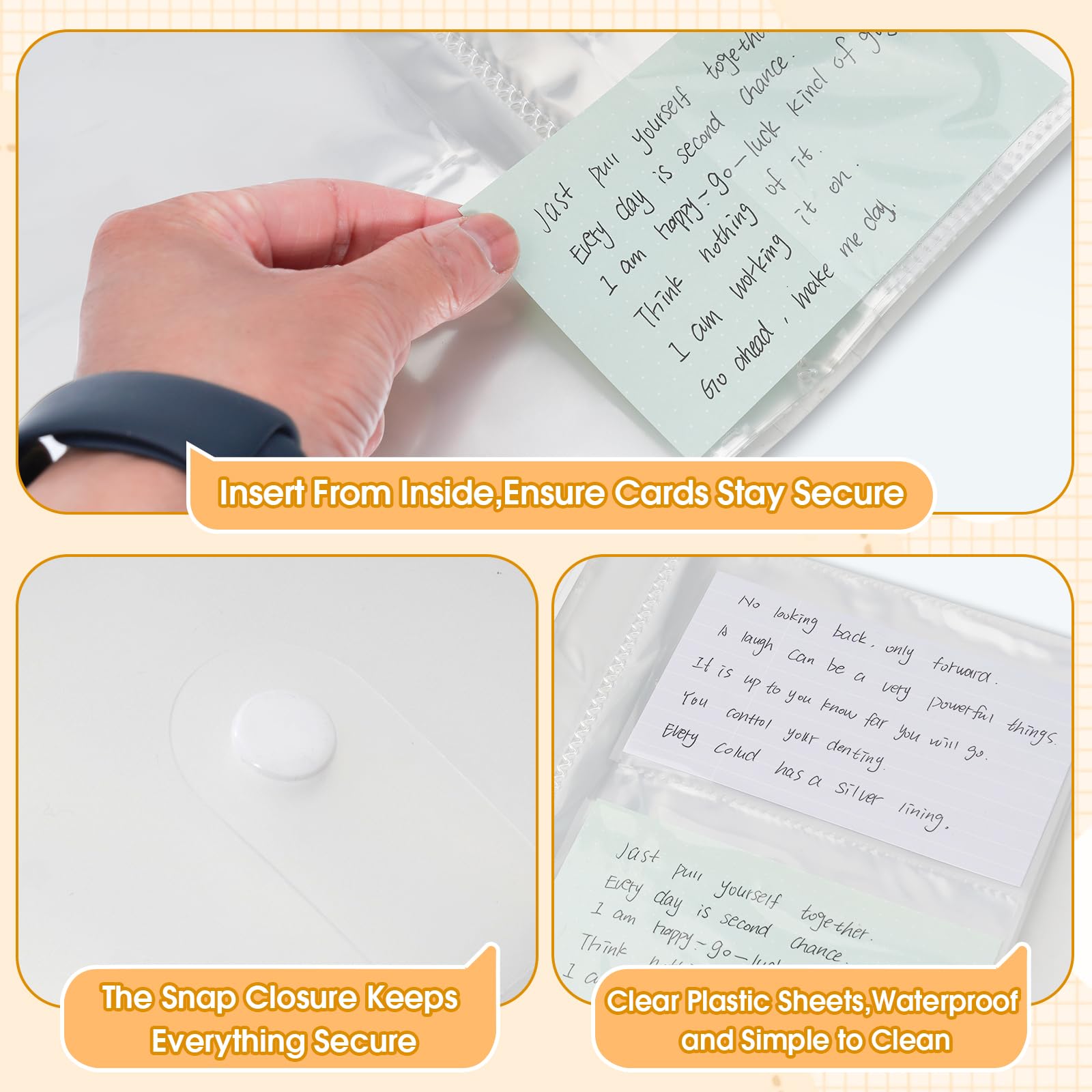 Jactales Large 5x7 Index Card Holder Binder with Clear Plastic Sleeves 200 Pocket Card Organizer for Indexcards, Flashcards, Postcards, Recipe Cards, Photos, and Study Notes Small Storage Album : Amazon.co.uk: Jactales Large 5x7 Index Card Holder Binder with Clear Plastic Sleeves 200 Pocket Card Organizer for Indexcards, Flashcards, Postcards, Recipe Cards, Photos, and Study Notes Small Storage Album : Amazon.co.uk: