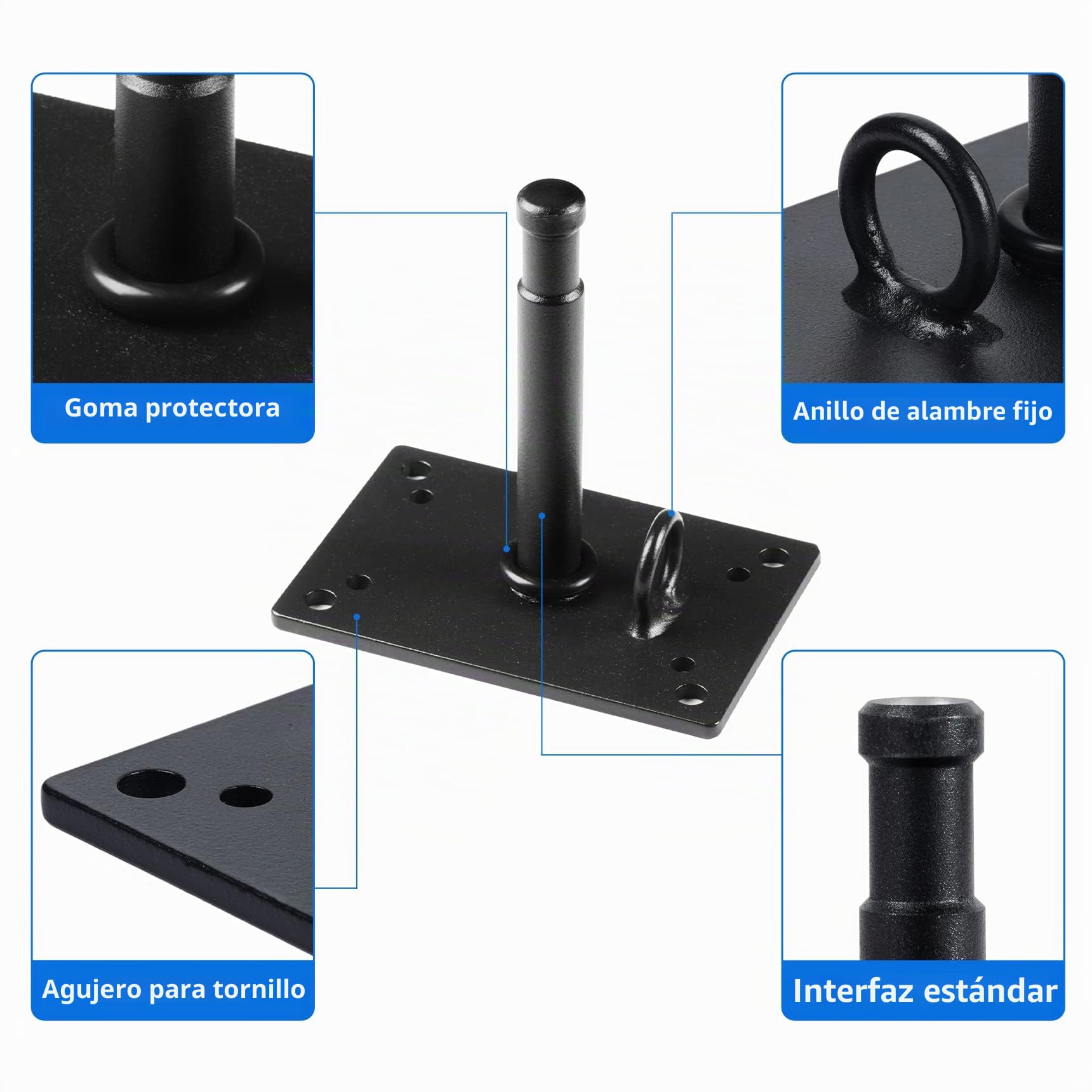 Selens Soporte de pared con tabique de 12 cm de altura, soporte de metal para estudio fotográfico, vídeo, iluminación de flash, luz monolight, techo o pared