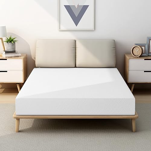 IULULU Colchón matrimonial de espuma viscoelástica de 6 pulgadas en una caja, tamaño matrimonial para litera, firmeza media, certificado
