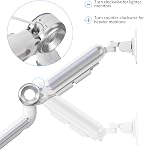 SHOPPINGALL Heavy Duty 2 in 1 Dual Monitor & Laptop Mount for 13 to 35 inch VESA Compatible Screens, Each Pneumatic Gas Spring Arm Supports up to 26.5lbs - SA-GE62U+D15-White