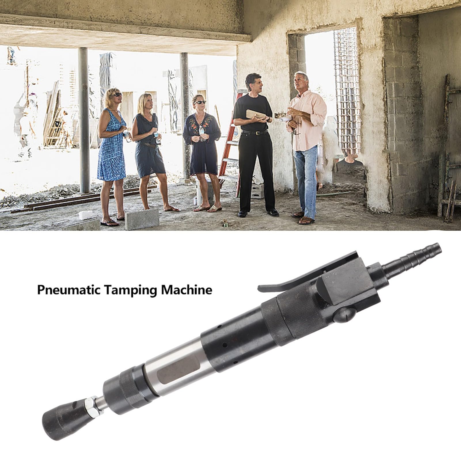 Máquina apisonadora neumática HaloVerde D3, herramienta de compactación de suelos para aplicaciones de manipulación de aire de alta resistencia en construcción y paisajismo.