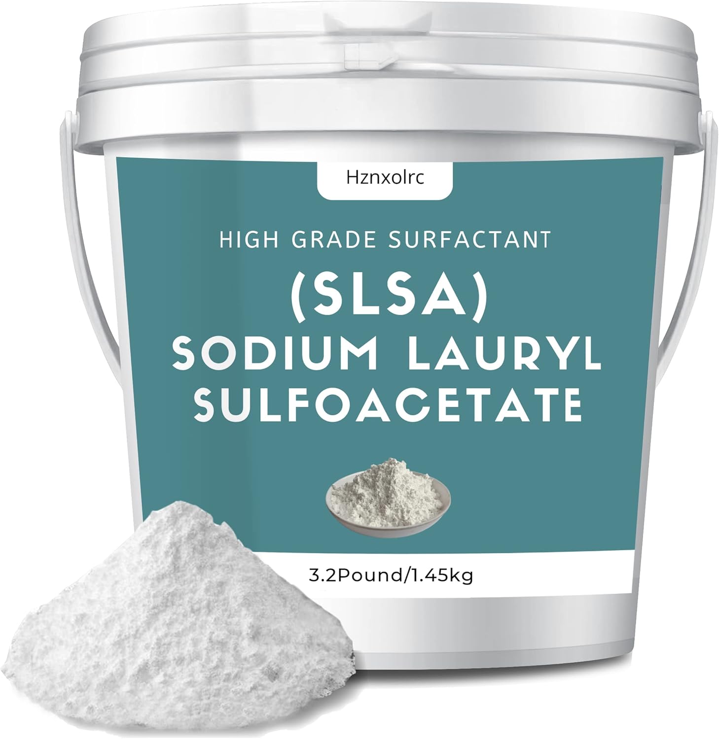 3.2 Pound SLSA Powder for Making Bath Bombs, Premium SLSA Sodium Lauryl Sulfoacetate Powder, Amazing Bubbles, Gentle on Skin, Suitable for Making Bath Bombs, Bath Truffles and More