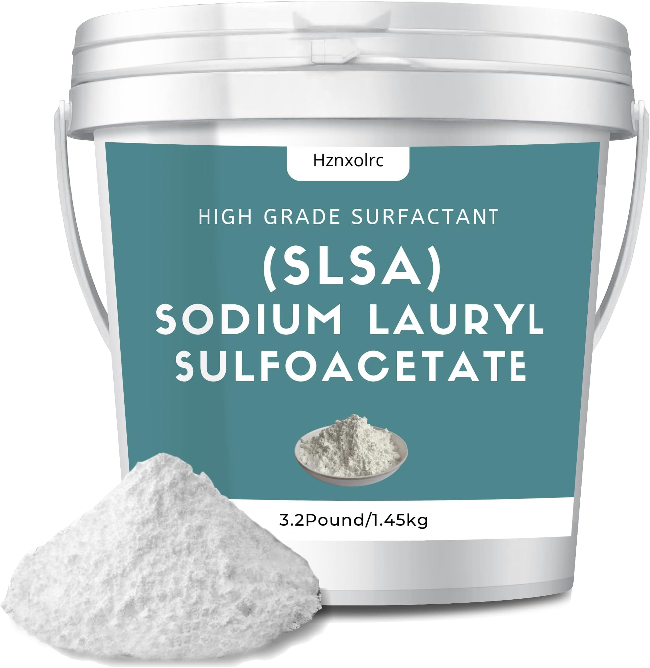 3.2 Pound SLSA Powder for Making Bath Bombs, Premium SLSA Sodium Lauryl Sulfoacetate Powder, Amazing Bubbles, Gentle on Skin, Suitable for Making Bath Bombs, Bath Truffles and More