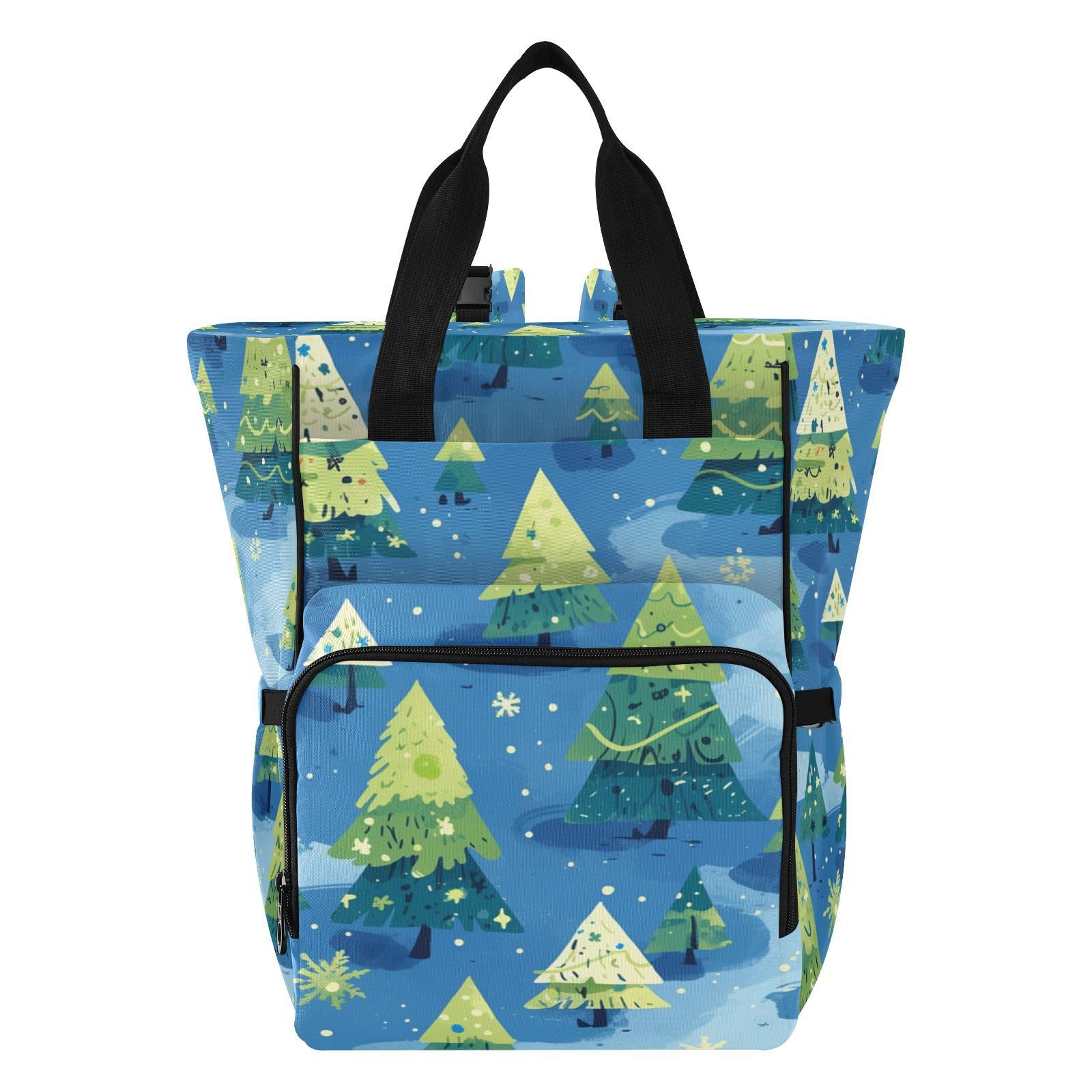 ÁRboles Verdes Invierno Fresco Mochilas de Pañales para Gran Capacidad Pañal Bolso Mochila para Viajar al Aire Libre Mamá y Papá