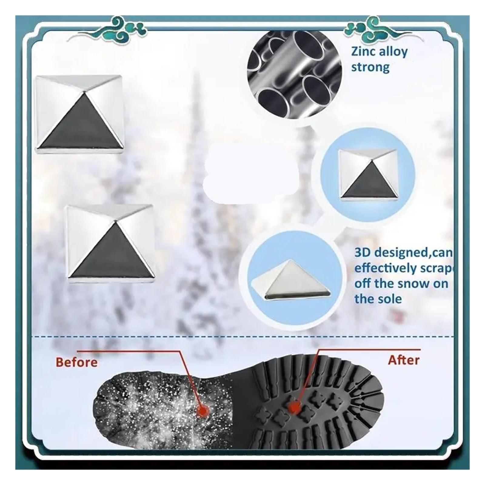 Coussinets pour Planche à Neige Lot de 18 Patins antidérapants for Planche à Neige