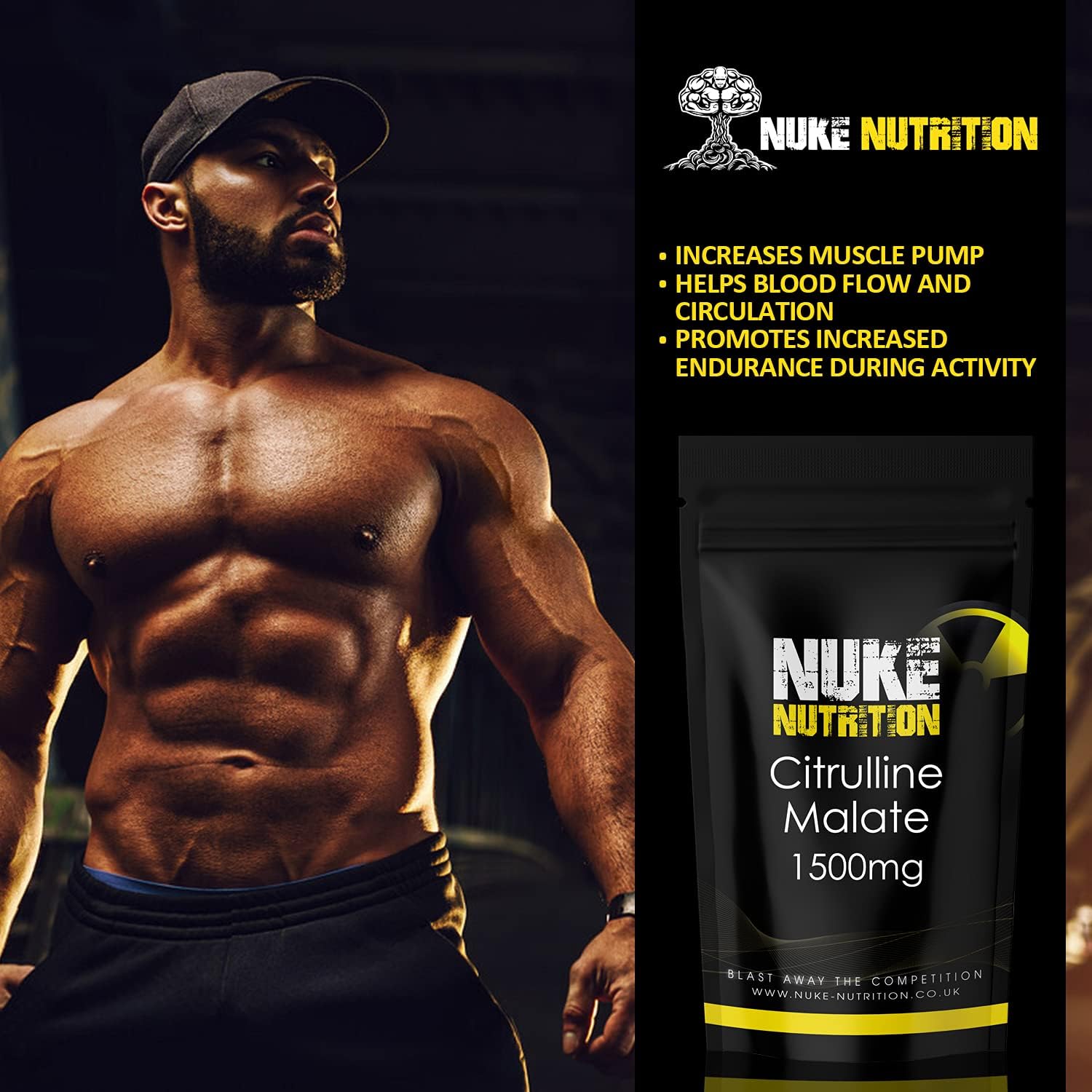 Nuke Nutrition L Citrulline Malate Capsules, 1 count (Pack of 60) - Image 5