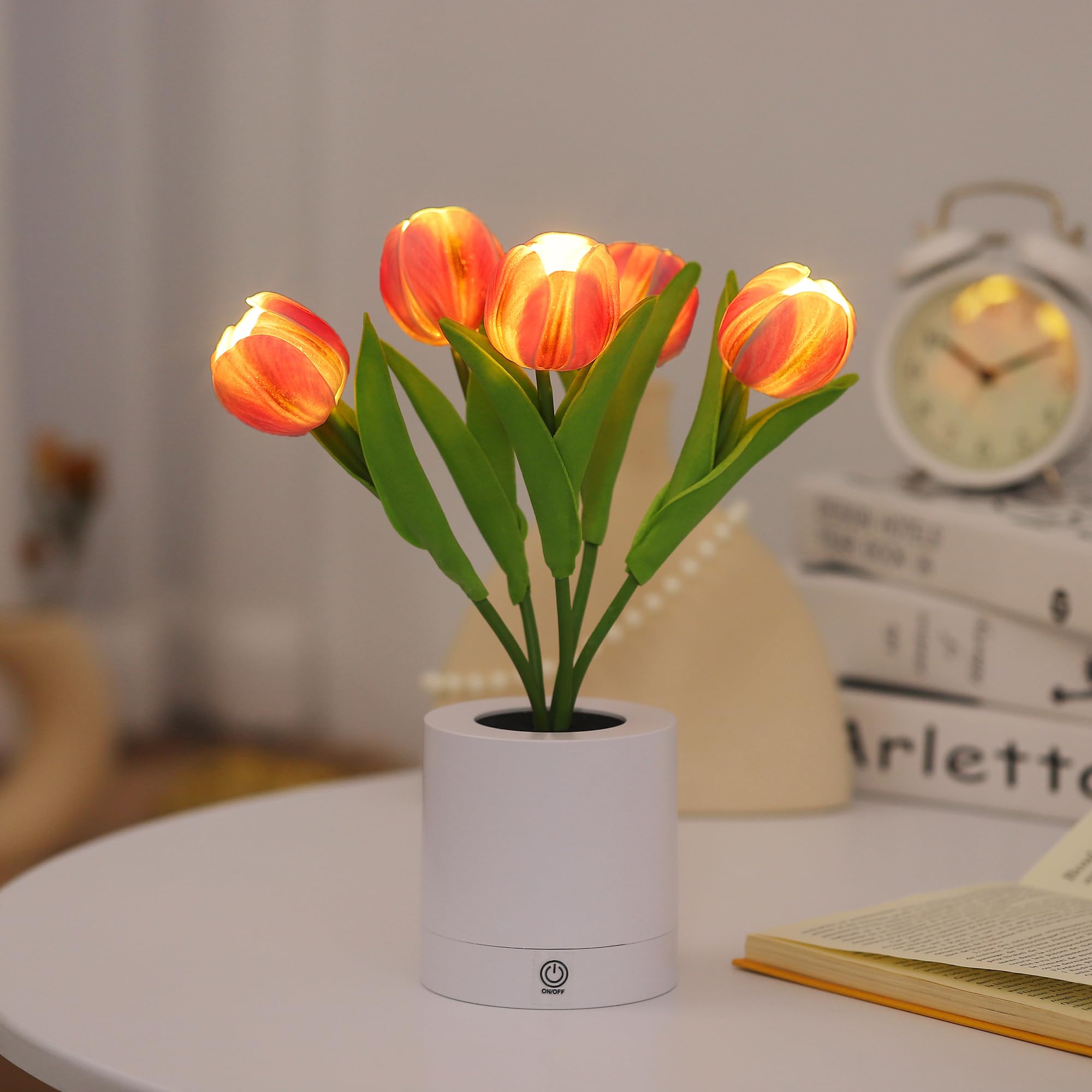 WSYEAR Tulip Lamp Gifts for Mom from Daughter, Birthday Gifts for Women, Artificial Flower Lamp Night Light for Bedroom Decor Gift for Girlfriend Wife Sister — image 1