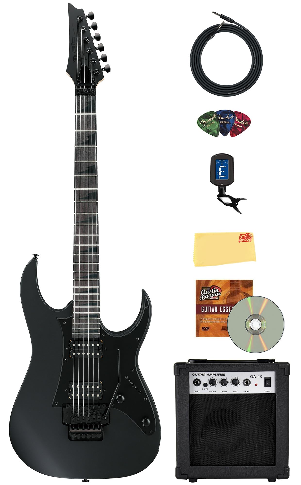 Amazon.com: Ibanez GRGR330EX RG Gio Electric Guitar - Black Flat