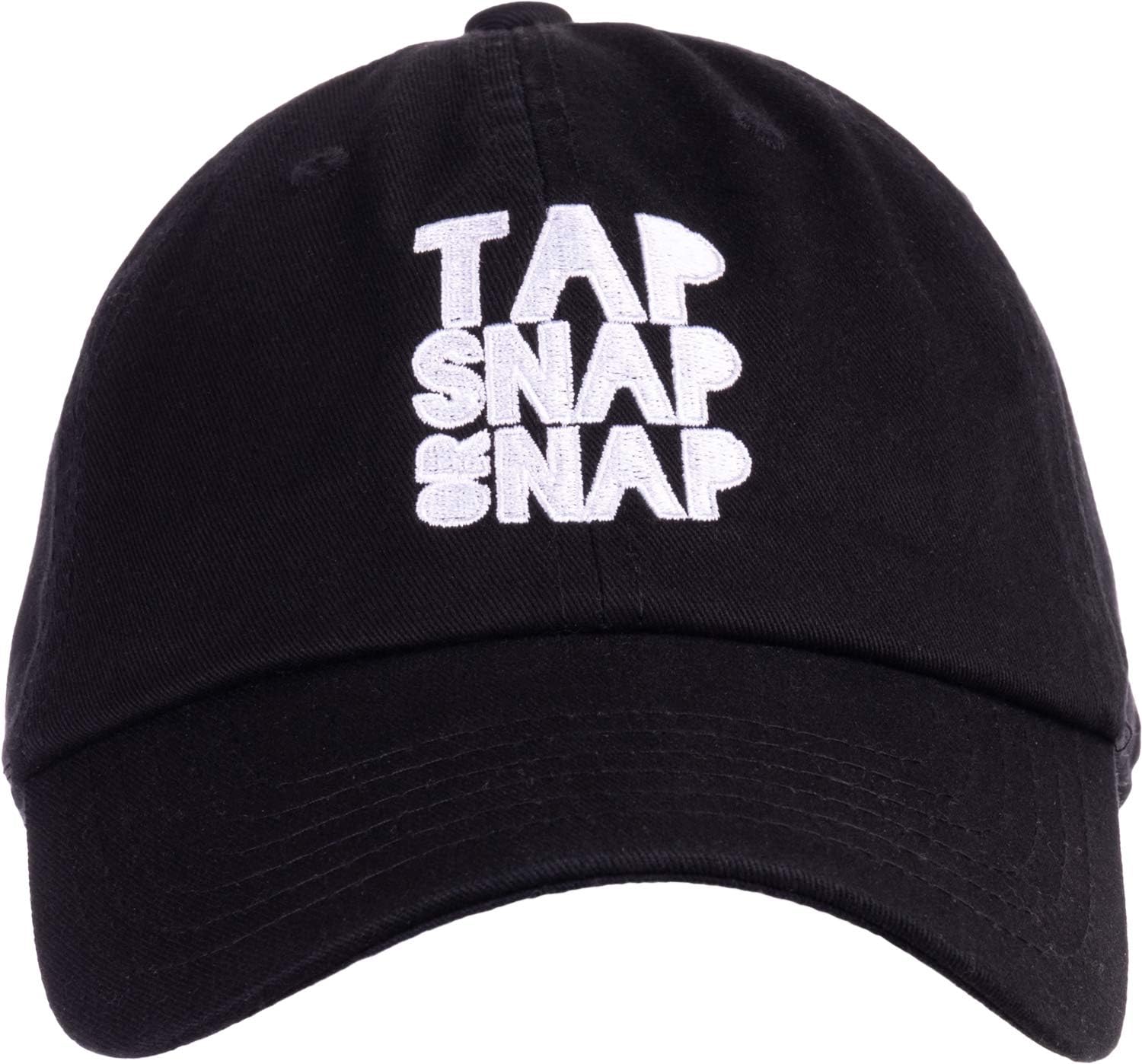 Ann Arbor T-Shirt Co. Tap, Snap, or Nap, Brazilian Jiu Jitsu MMA Submission Fighting Men Women Baseball Dad Hat - One Size, Black
