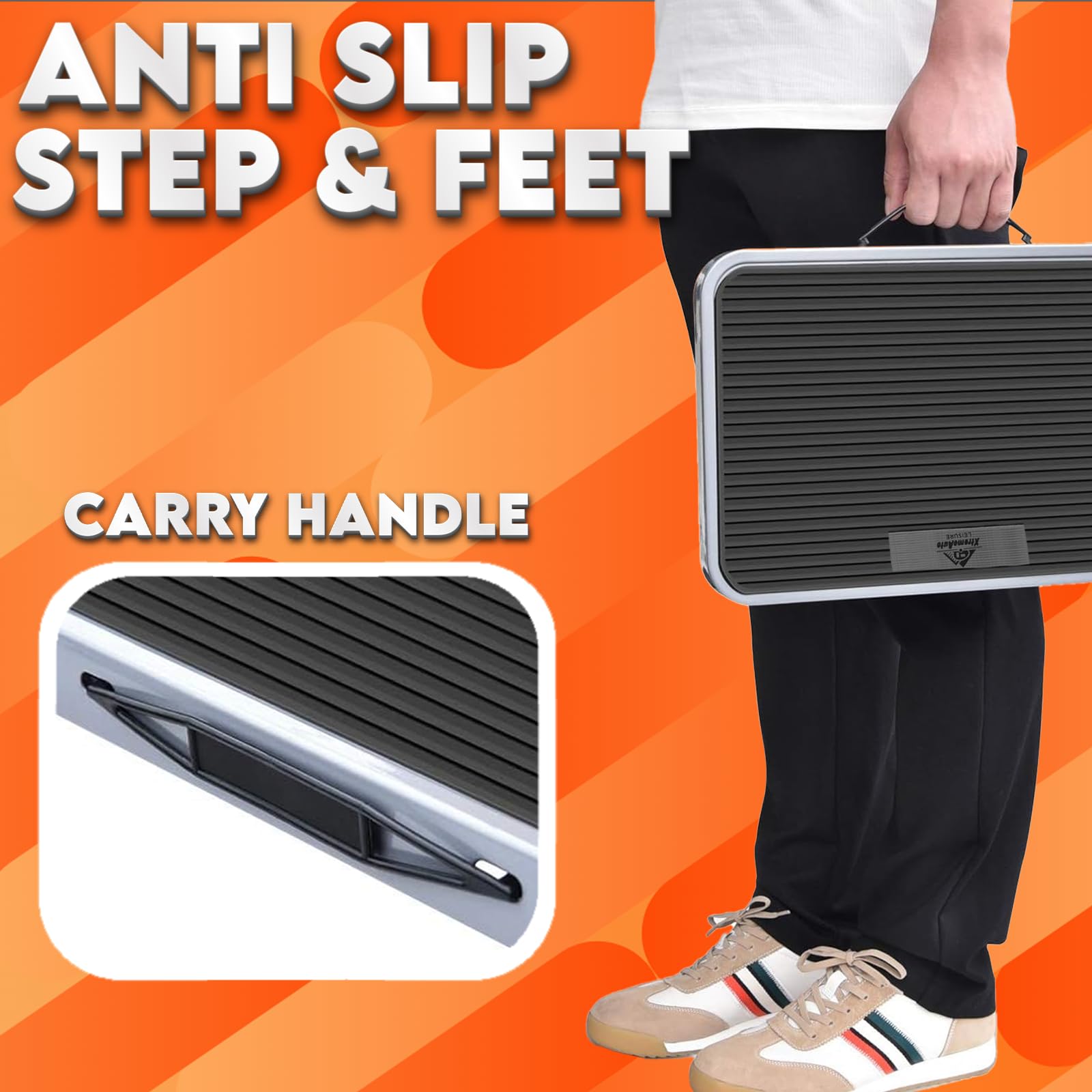 Xtremeauto Folding Step Step Ladder, Foldable Step Stool Caravan Step, Folding Single Steps Collapsible Fold Stool - Image 2