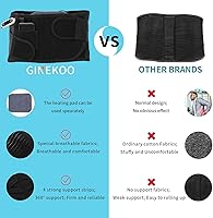 Vista 7 de Cinturón de apoyo térmico para la espalda, cinturón transpirable con almohadilla térmica para aliviar el dolor de espalda baja, soporte lumbar