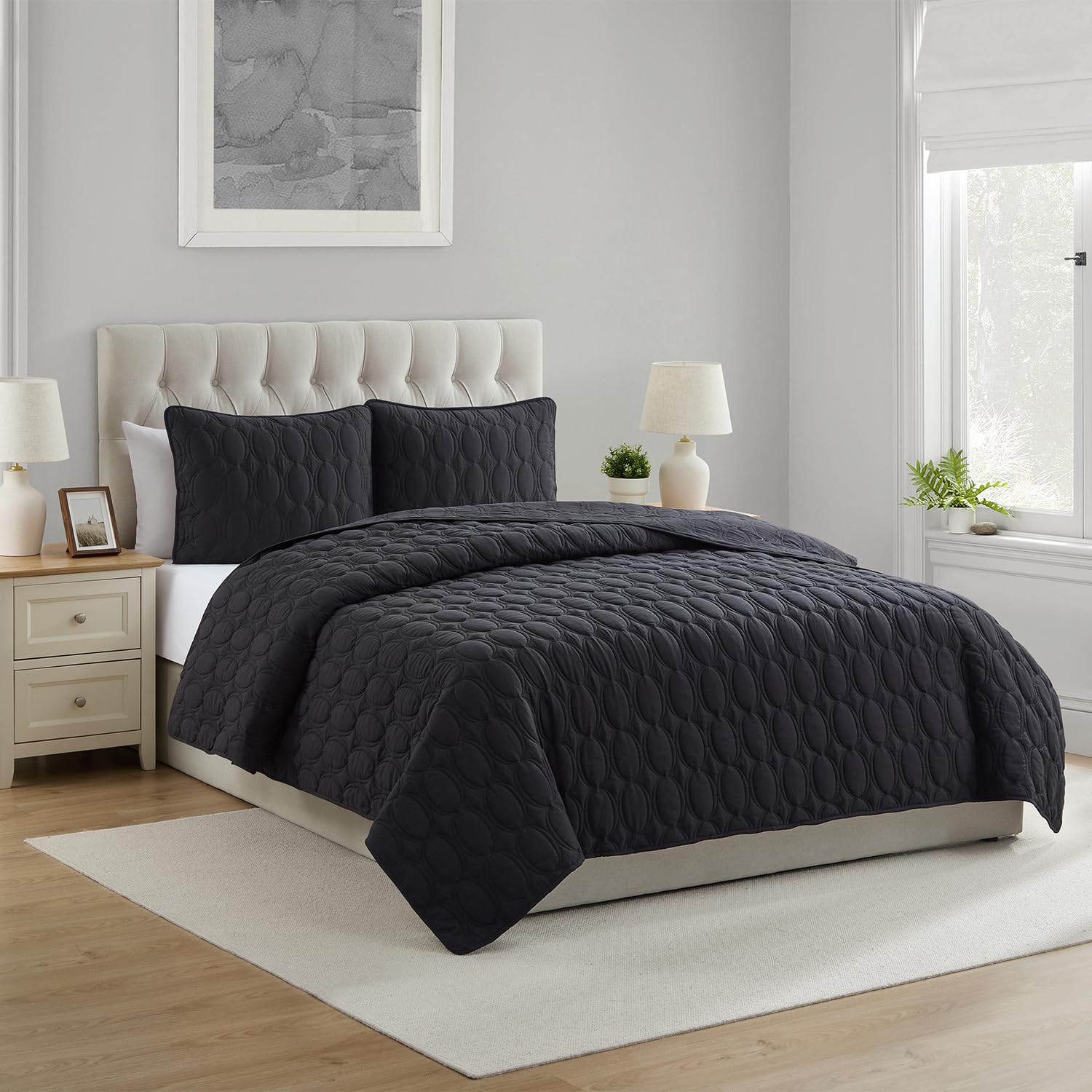 Amazon｜VCNY Home - キルトセット、ソフトなピンソニックサークル寝具