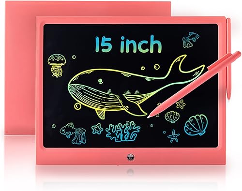 Tableta de escritura LCD de 15 pulgadas, blocs de dibujo electrónicos, tablero de dibujo para escritura, tablero de dibujo digital para niños,