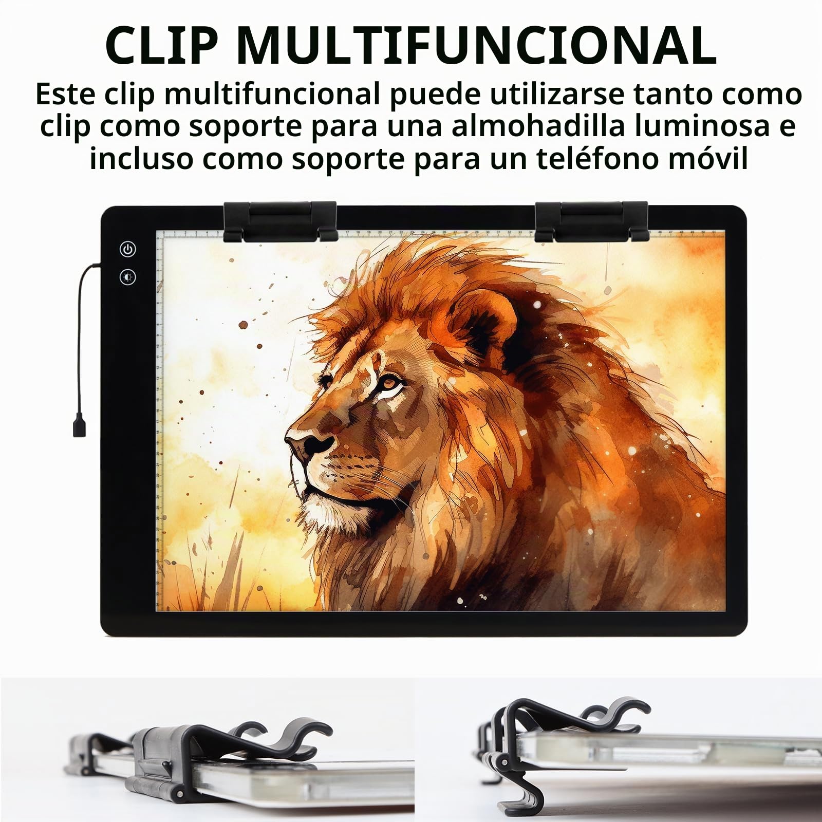 TOHETO A2 Mejorado Recargable Mesa de Luz Para Calcar, Tableta de Luz Dibujo LED Con Brillo Ajustable Para Bocetos, Diseño, 5D Diamante Pintura