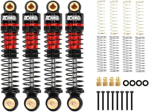 Miniatura 8 de RCAWD 47MM CR18P Choques Tipo de aceite para Hobbyplus 110 CR18P Rock Van Front Rear Shock CR18P EVO Trail Hunter Series Actualizaciones Piezas Plata