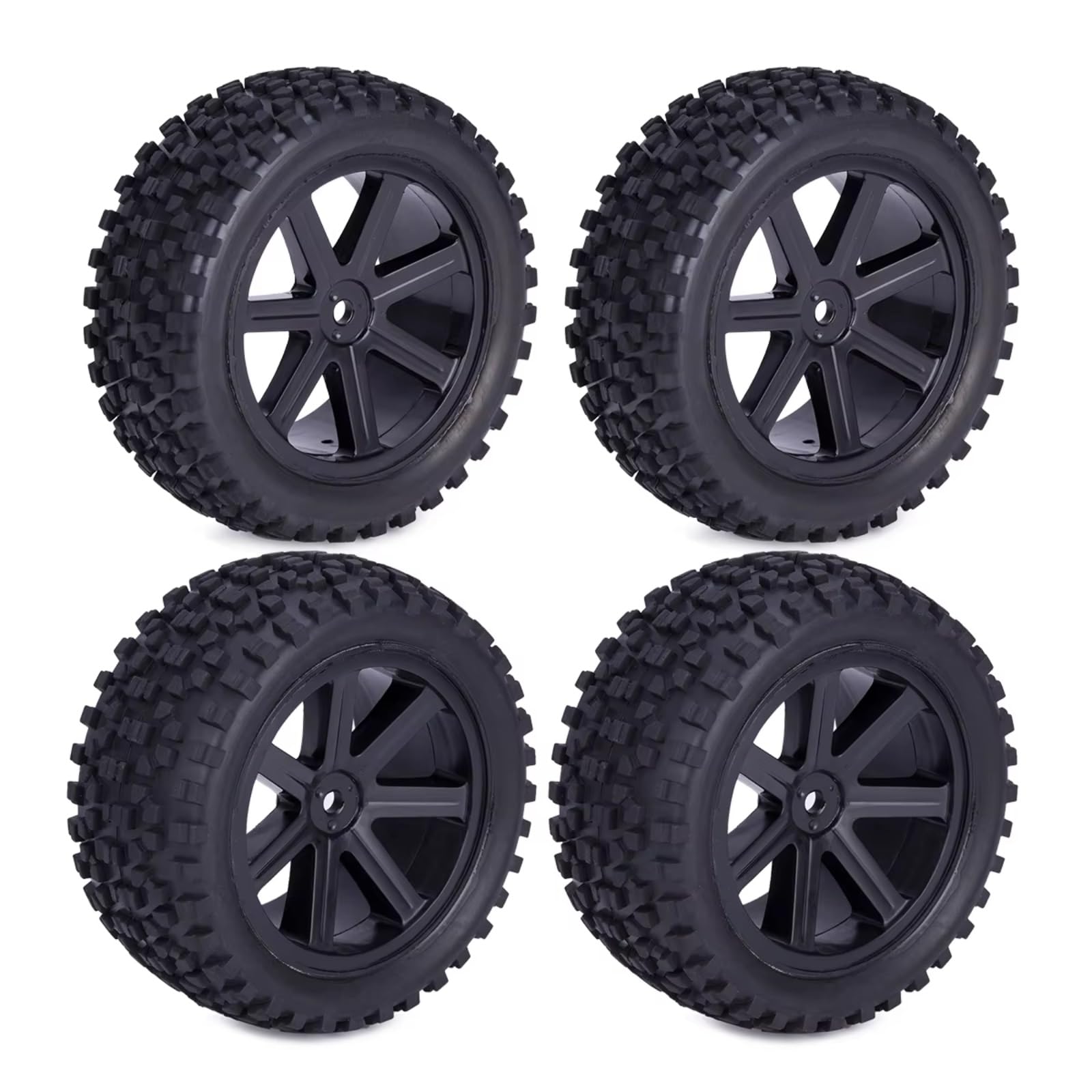 Neumáticos Coche RC Compatible con Wltoys para Redcat para HPI para HSP para Tamiya para Traxxas 1/10 Piezas Todoterreno RC Neumáticos Delanteros Traseros Ruedas Bujes Hexagonales De 12Mm