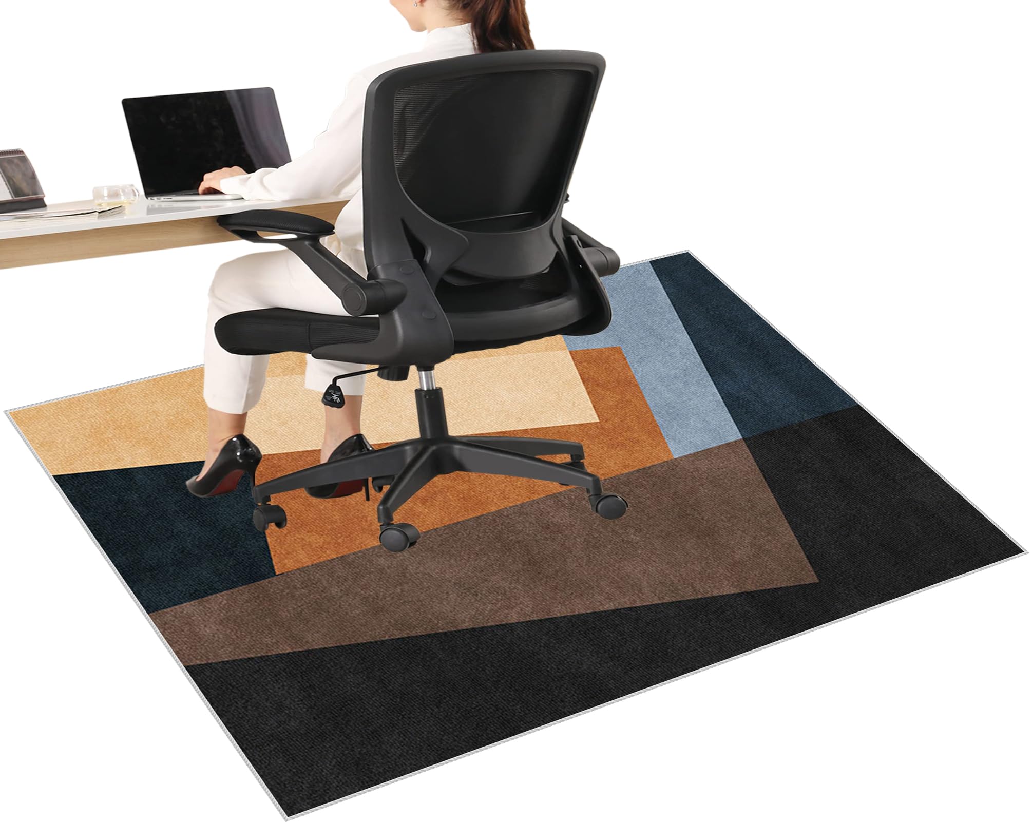 Heavy Duty Office Chair Mats for Carpeted and Hardwood Floor Carpet Protector Chair Mat for Home and Office Computer Desk Chair Mat for Rolling Chair Low Pile Office Rug Hard Floor Mats 140 x 160 cm
