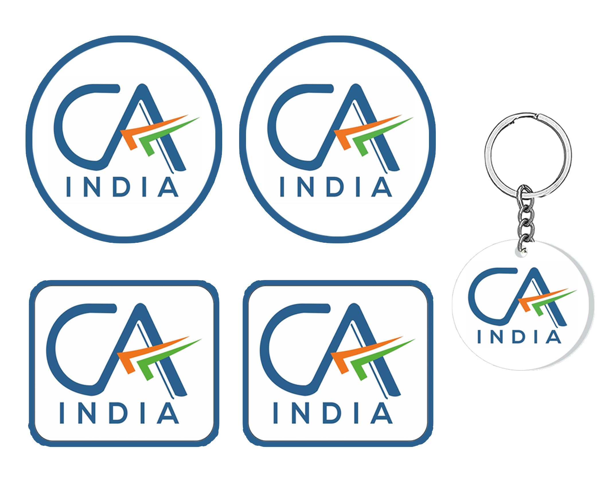 Deep Print Mart CA Logo Sticker - Charted Accountant Sticker (Pack of 8 ...