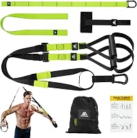Set de benzi de antrenament tip TRX cu suspensie reglabilă flintronic, kit multifuncțional pentru antrenament cu propria greutate, pentru dezvoltarea masei musculare și arderea grăsimilor acasă 9