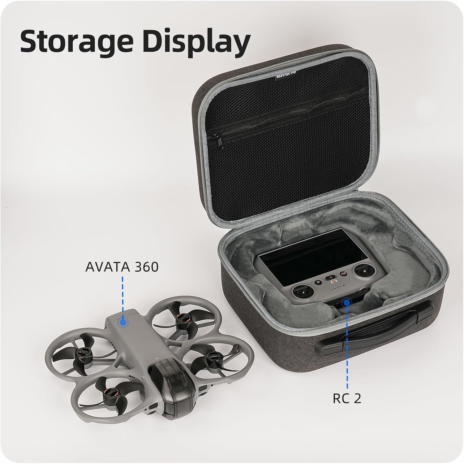 Carrying Case for DJI Avata 360 Accessories, Portable Storage Bag Protective Travel Case for DJI Avata 360 Drone and RC 2 Remote Controller image 2