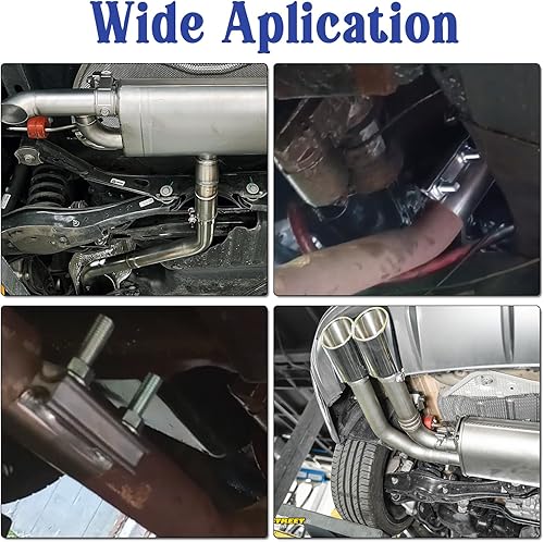 Miniatura 5 de Dianrui 2 abrazaderas de acero inoxidable para junta a tope de 1.75 pulgadas, abrazadera de ensanchamiento universal de 1.75 pulgadas para sistema