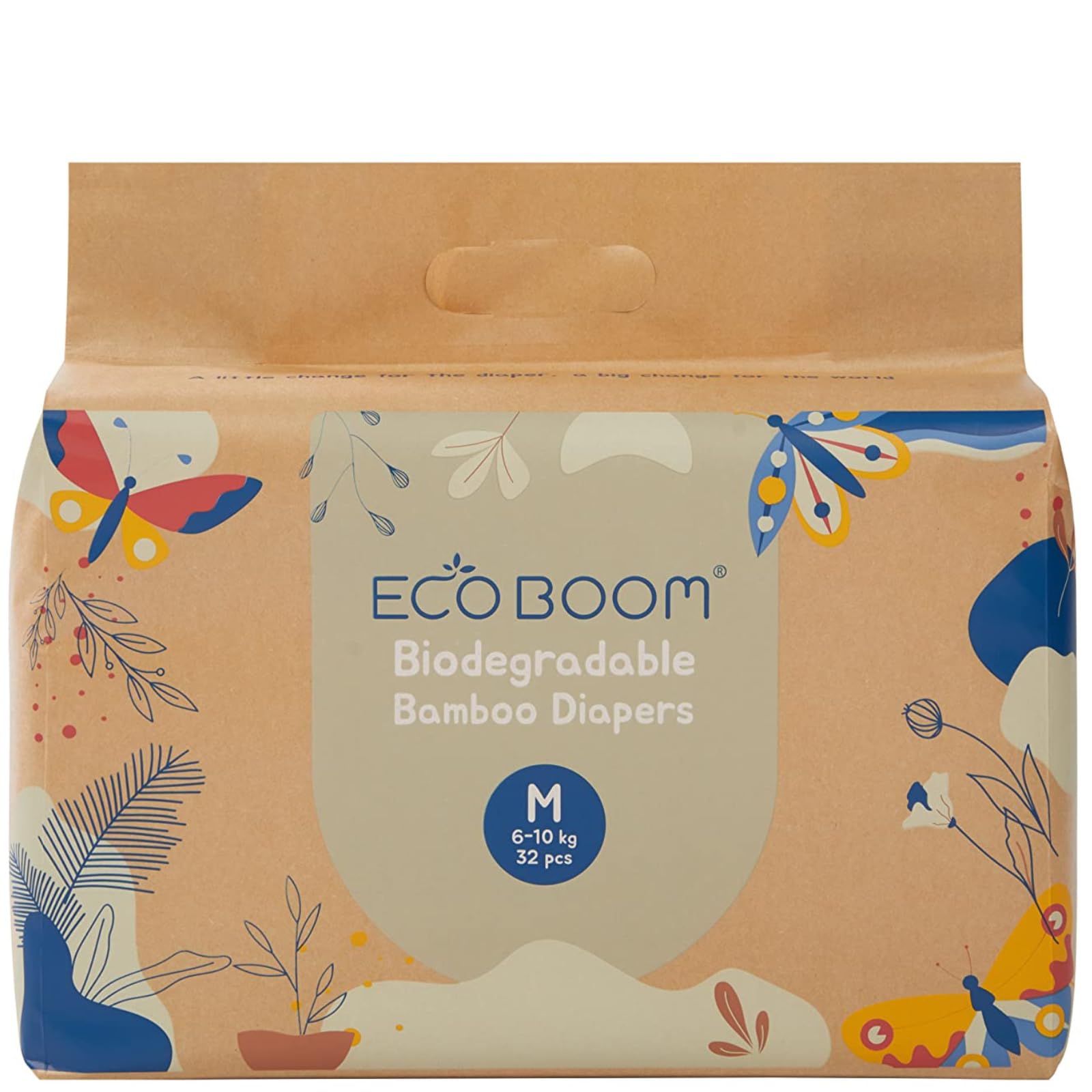 ECO BOOM Best Baby Diaper Size 4,best diaper offers uae,Eco Friendly,disposable diaper,bulk,Sensitive Skin,Bamboo,Softest,Skin Protection,Leak-Proof,Organic,30 Count(Taped) for 9-14kg