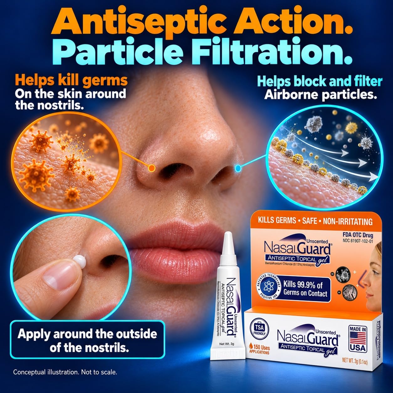 Antiseptic Topical Gel, Alcohol-Free, Unscented 3g — Amazon image 3