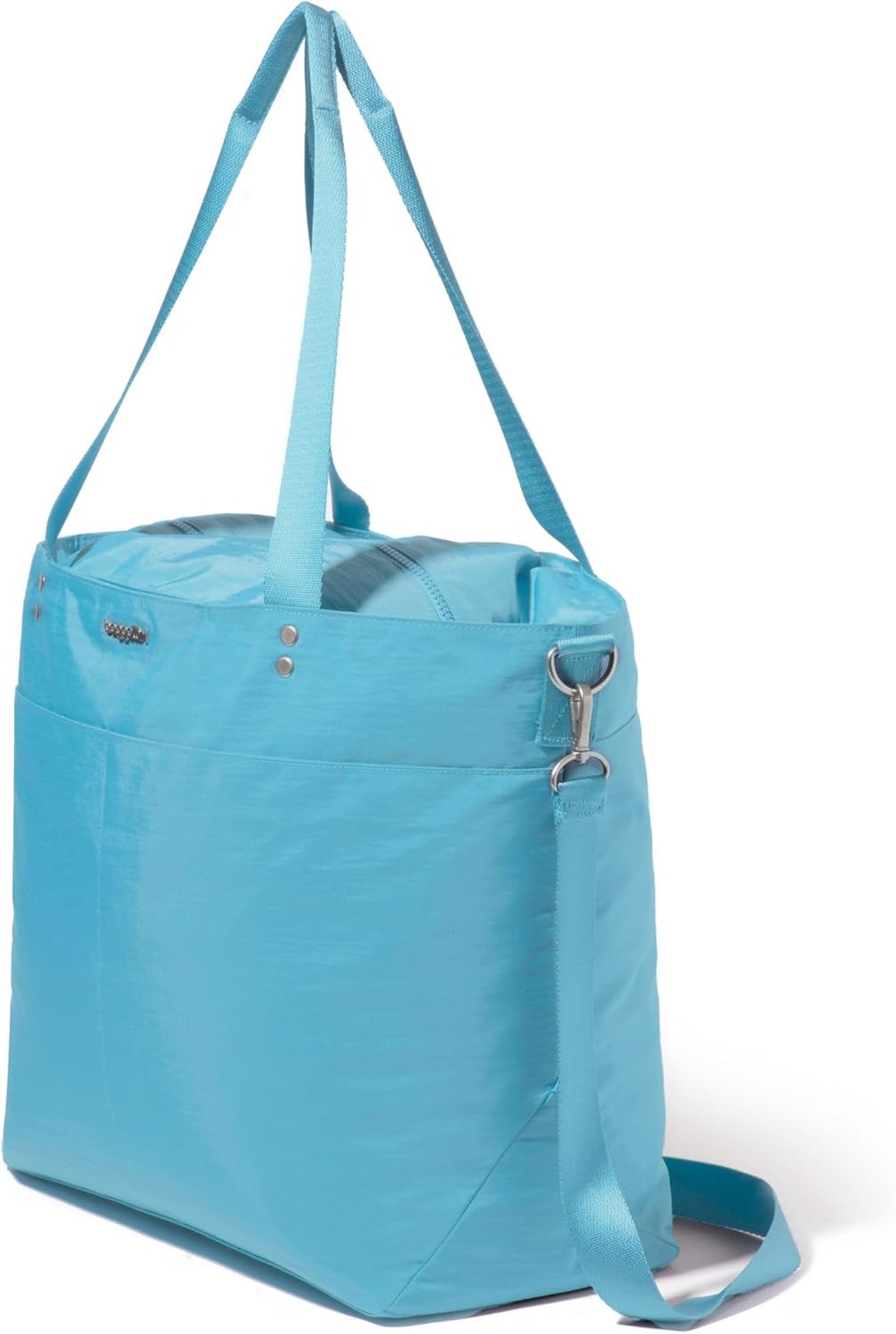 Baggallini Large Carryall Tote - Lightweight Nylon Zipper Top Weekender Travel Beach Bag w/Luggage Sleeve - Image 9