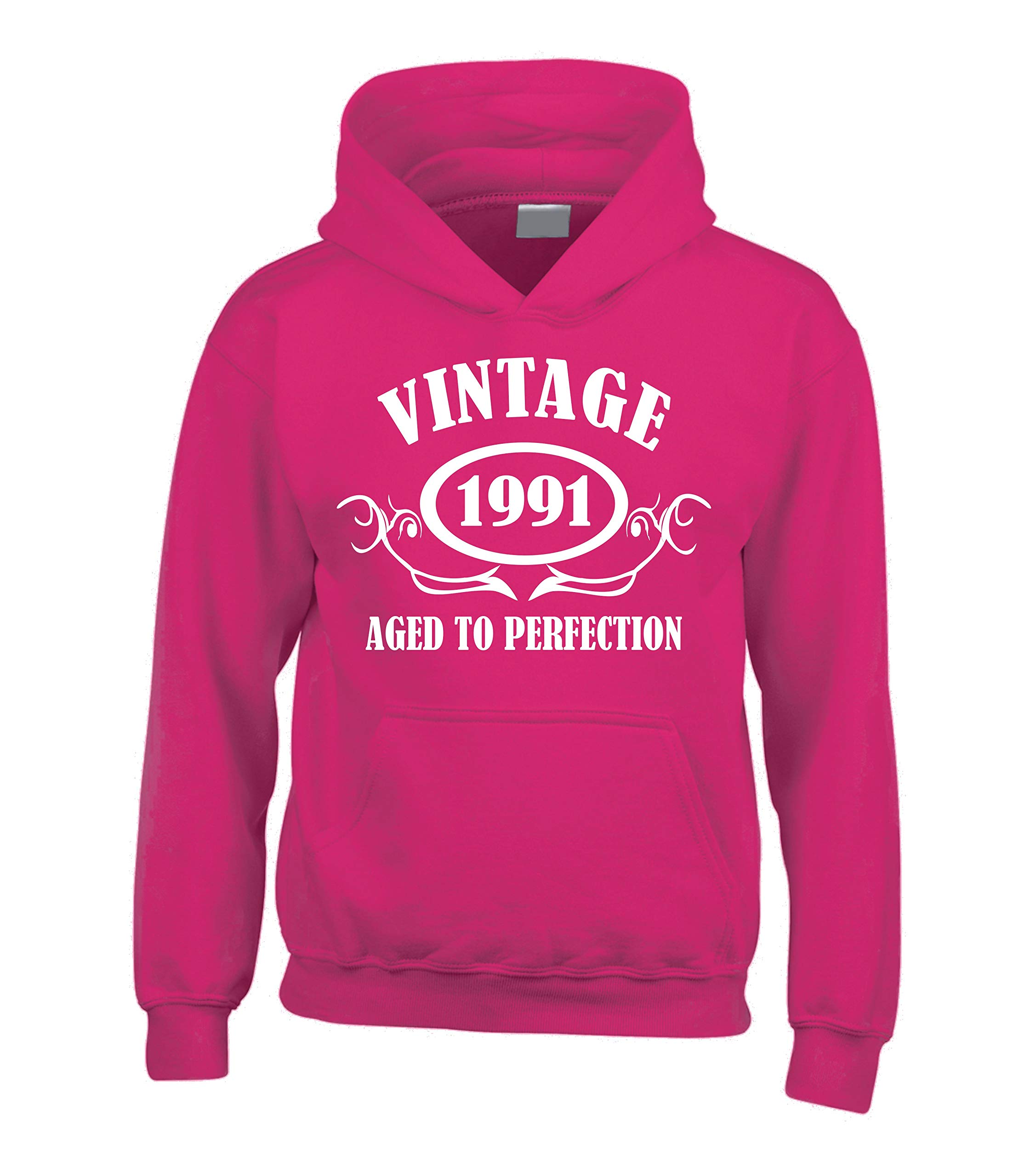 Sweat à capuche Vintage 1991 rose pour adulte : fini les pannes d'idées de tenues