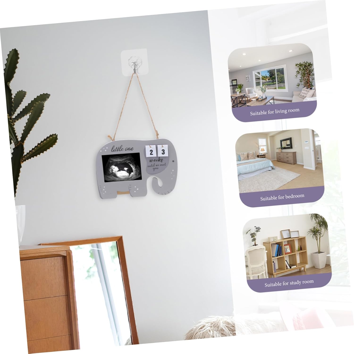 Sonogram Picture Frame Easy Photo Replacement Nursery Decoration for Cherishing and Memorable Moments Shower