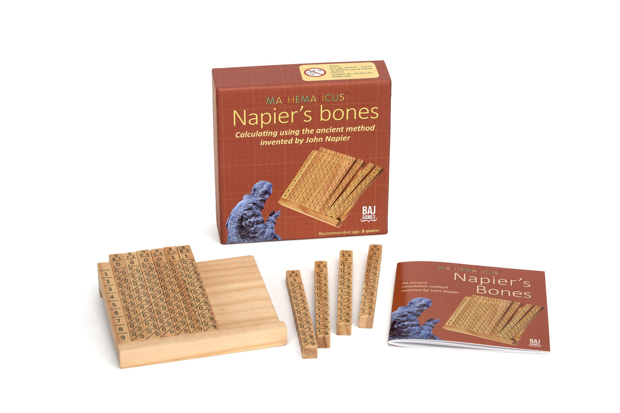 Napier's Bones - Juego matemático educativo para cálculos con método antiguo, a partir de 8 años