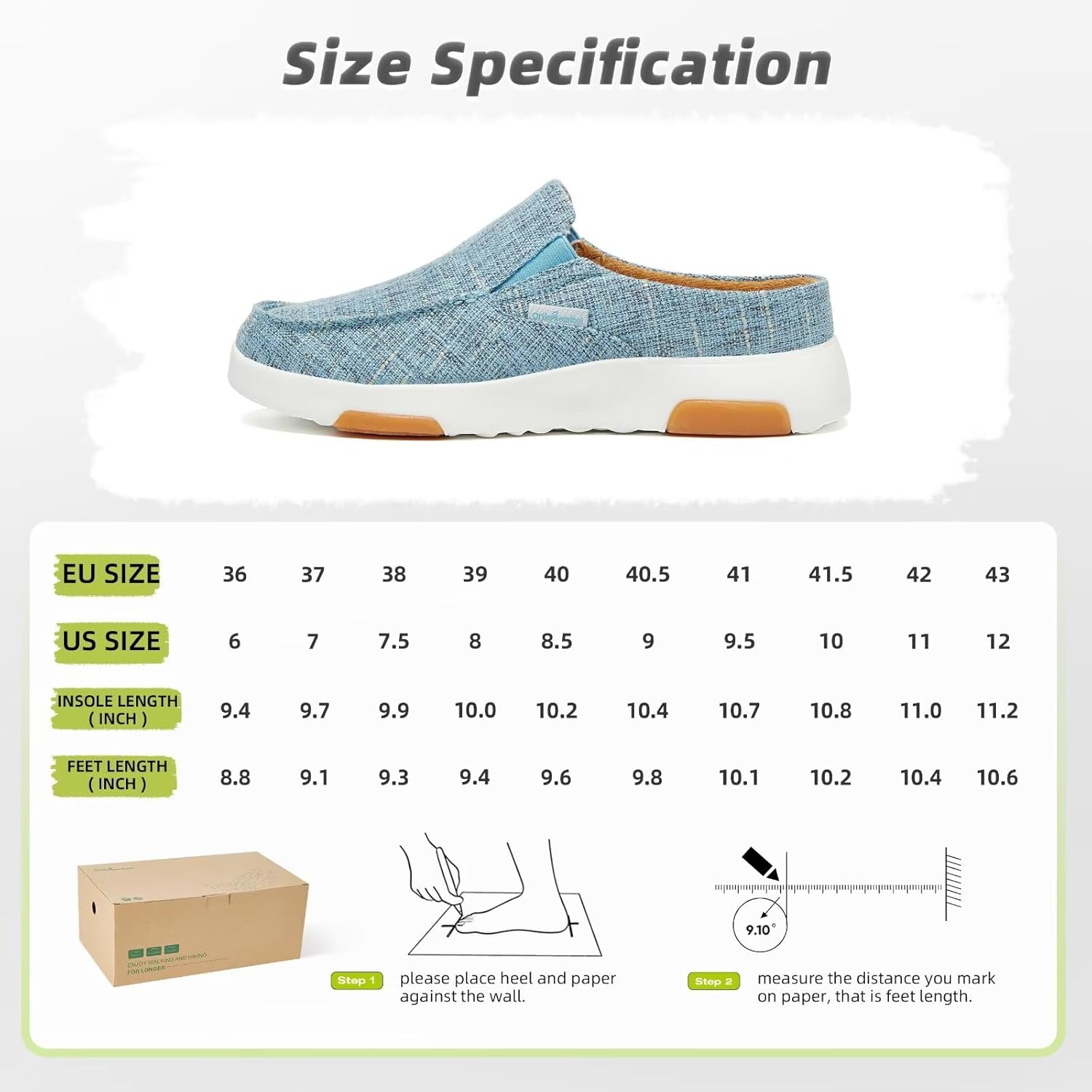 OrthoComfoot Women's Orthopedic Slip-On Loafers Walking Shoes: Comfortable Arch Support Slippers for Plantar Fasciitis, Casual Canvas Orthotic Mule Clogs for Foot Heel Pain Relief - Image 9