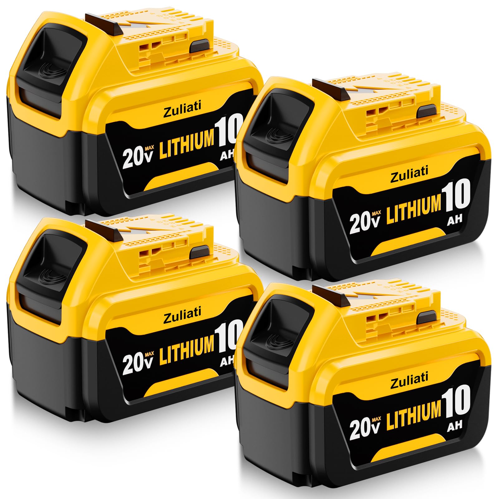 10.0AH Lithium Battery Replacement for Dewalt 20V Max Battery(2 Pieces)