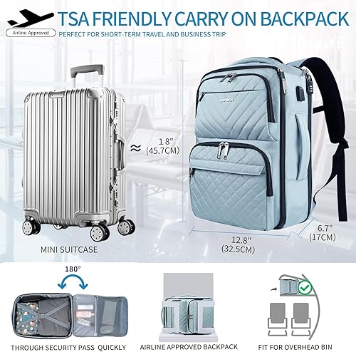 Miniatura 2 de EMPSIGN Mochila para portátil 8032, Acolchado azul claro