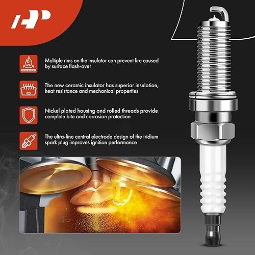 Miniatura 5 de A-Premium Juego de 8 bobinas de encendido y bujías de iridio compatibles con Nissan TITAN 2017-2020, TITAN XD 2016-2020, NV2500 2018-2020, NV3500