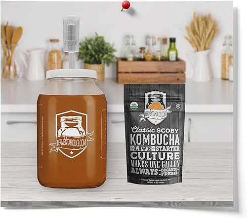 Miniatura 4 de Junta hermética de tapa de fermentación estándar de un galón con esclusa de aire, convierte el frasco de un galón en un fermentador Kombucha dura,