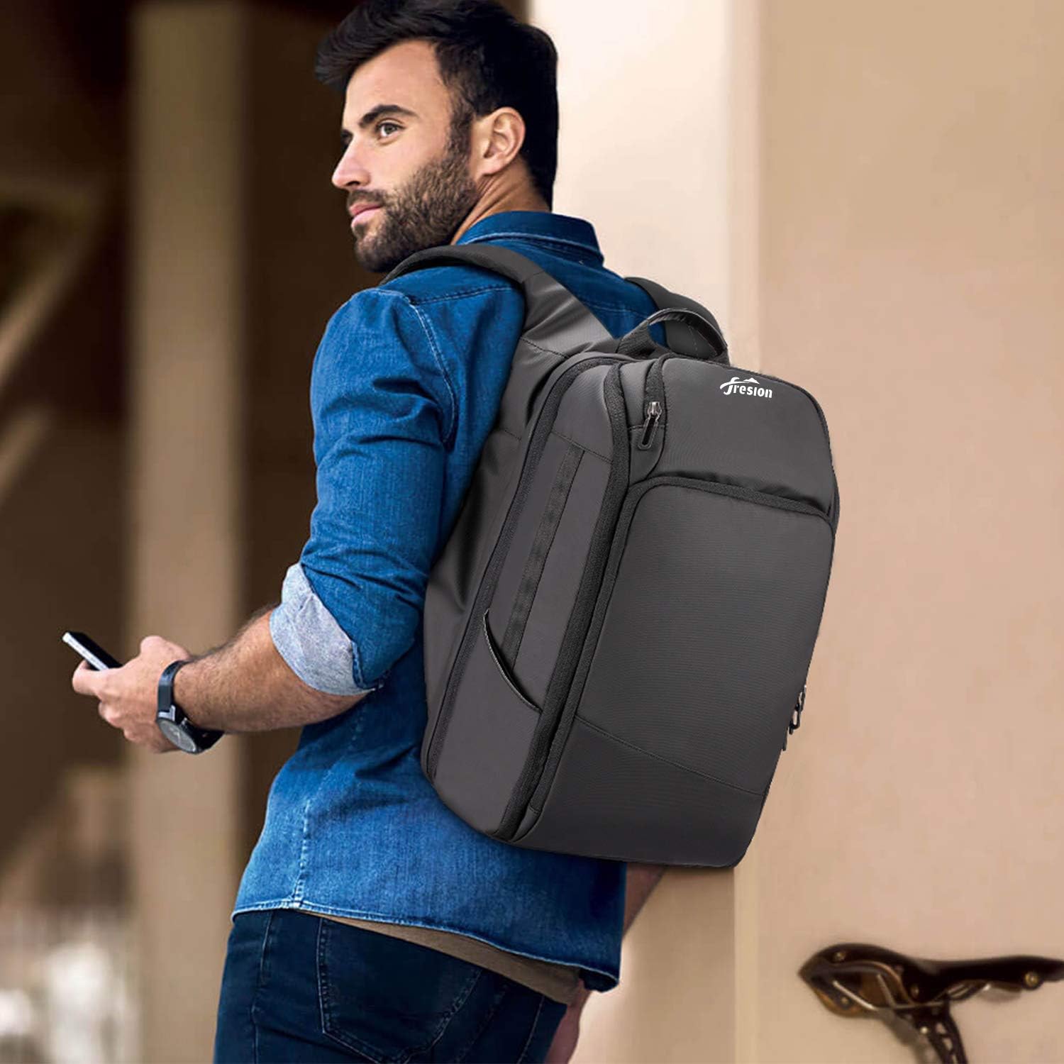 Wееklу Tор Sаlе Fresion Travel Laptop Backpack for Men - Business Laptop Backpacks with USB Charging Port,Water Resistant College School Computer Bag pack fits 15.6 Inch Laptops and Notebook