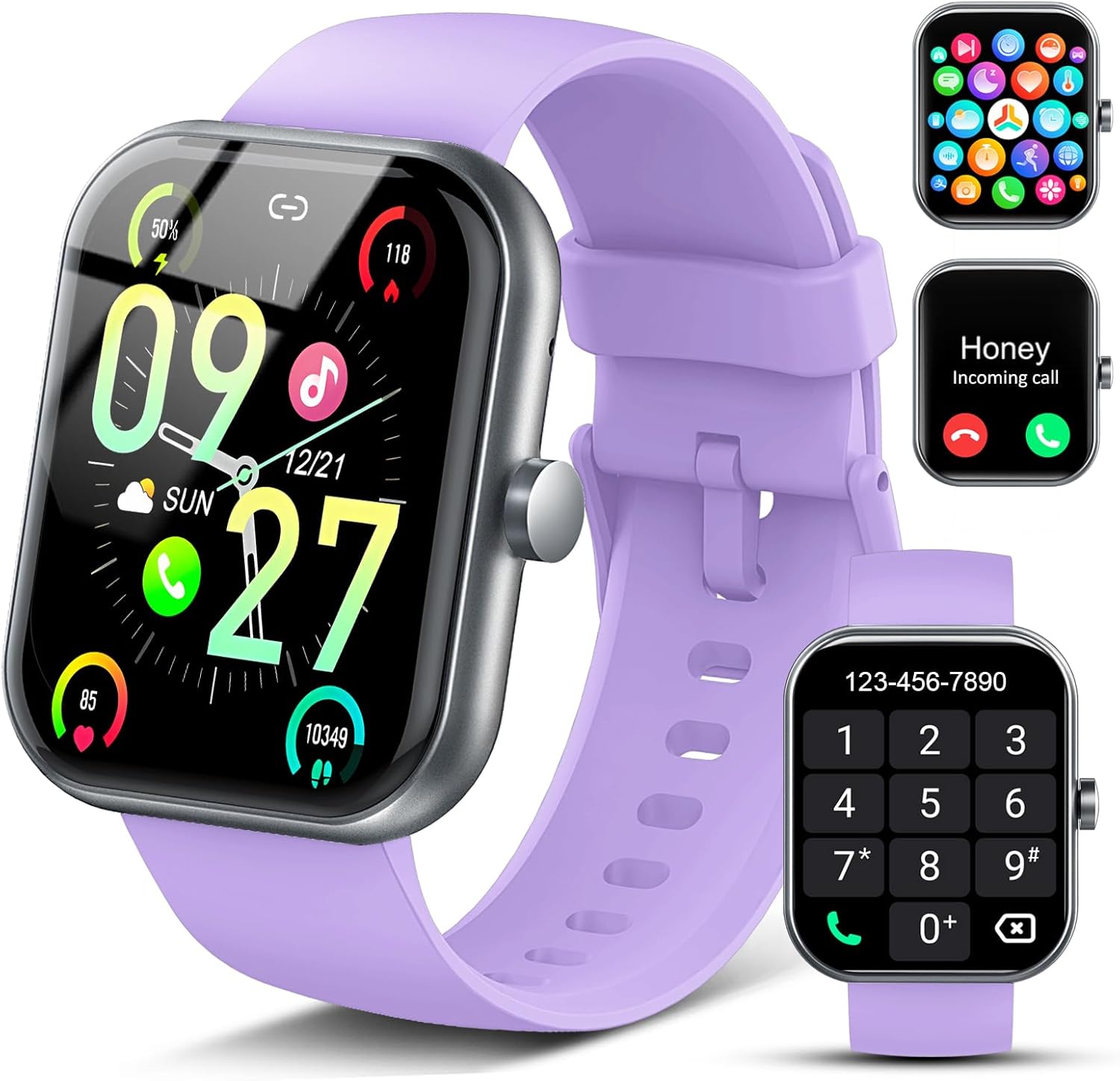 Smart Watch for Men Women (Answer/Make Call), 2025 1.83" HD Touchscreen Fitness Tracker, 110+ Sport Modes, Fitness Watch with Heart Rate/Sleep Monitor/Step, IP68 Waterproof Smartwatch for Android iOS