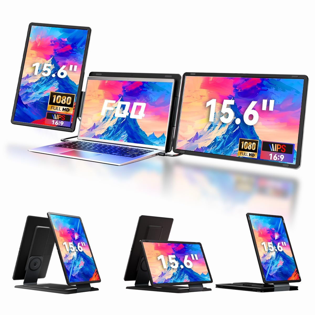 FQQ 15.6" Detachable Laptop Screen Extender